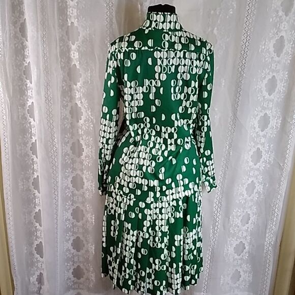 Vintage 2PS Suit Etchings By Butte Polka Women's Dress Size Approximately L M - Picture 7 of 16